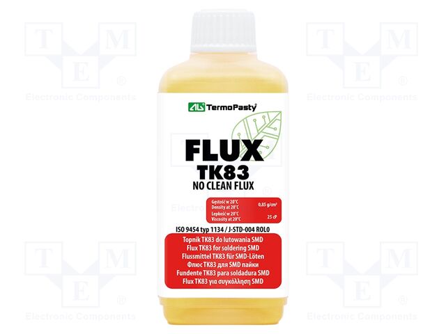 Flux: rosin based; No Clean; liquid; bottle; 0.1l