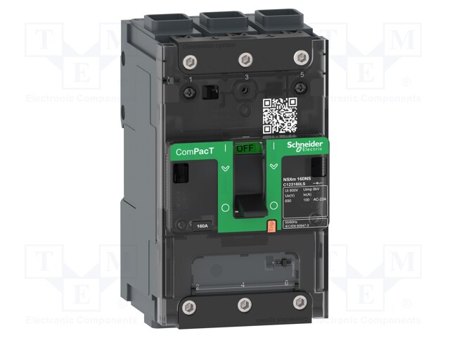 Switch-disconnector; Poles: 3; DIN; 160A; NSX; IP40; -25÷70°C