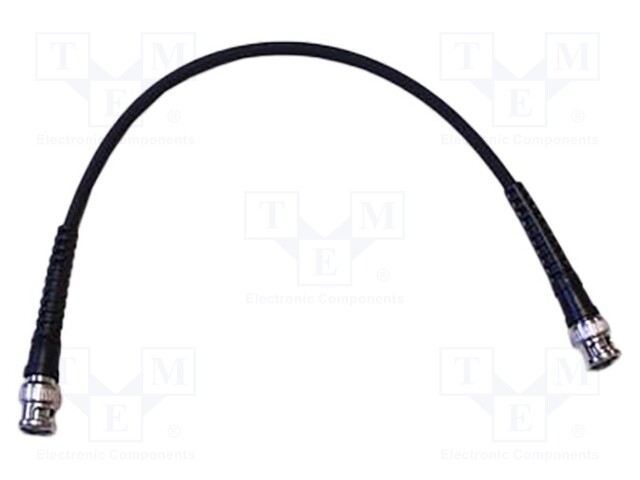 Test lead; BNC plug,both sides; Len: 0.6m; black