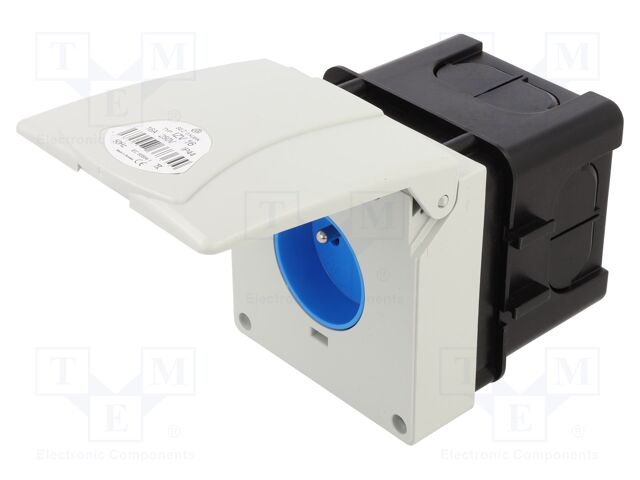 Connector: AC supply 3-phase; socket; female; 16A; 230VAC; IP44