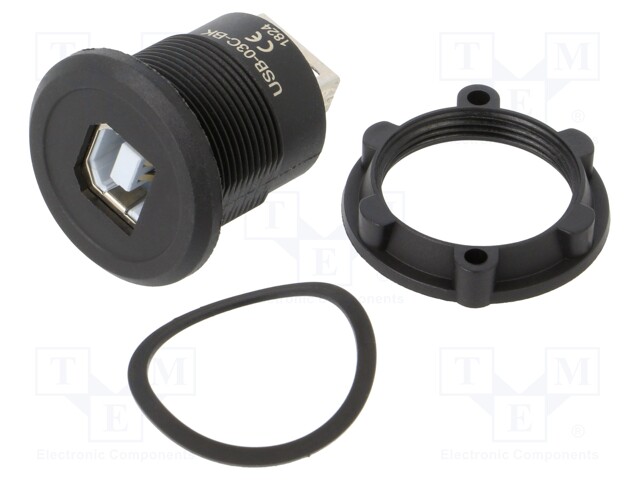 Adapter; USB A socket,USB B socket; USB 2.0; Thread: M22; 1÷10mm
