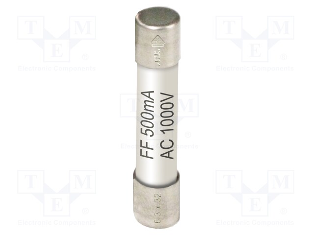 Fuse; Application: PKT-P3355,PKT-P3360; 500mA; 1kV; 6.3x32mm