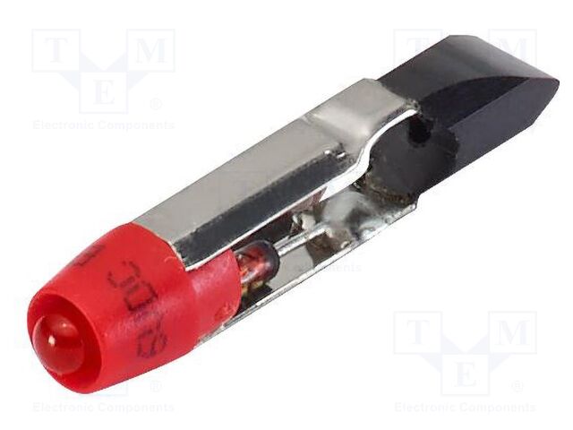 LED lamp; red; T5,5; 6VDC; No.of diodes: 1