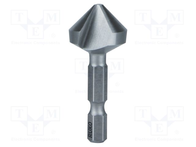 Countersink; high speed steel; Ø: 12.4mm; hexagonal; 1/4"; L: 42mm