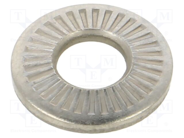Washer; internally serrated; M4; D=10mm; h=1.4mm; BN 85460