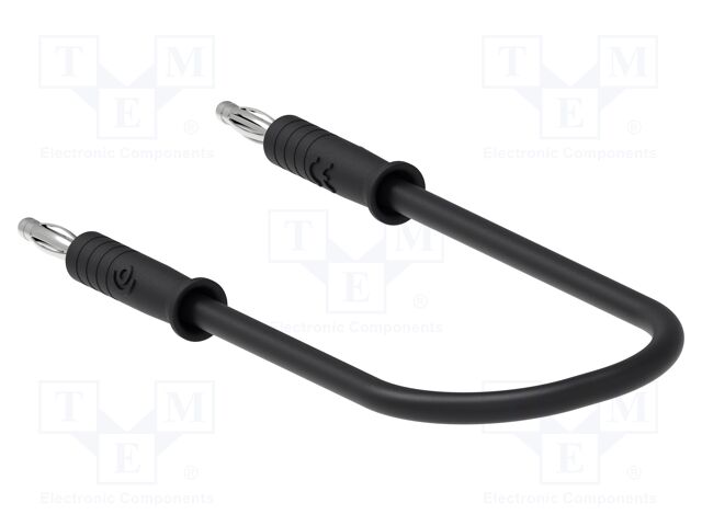 Test lead; 60VDC; 30VAC; 6A; banana plug 2mm,both sides; Len: 0.5m