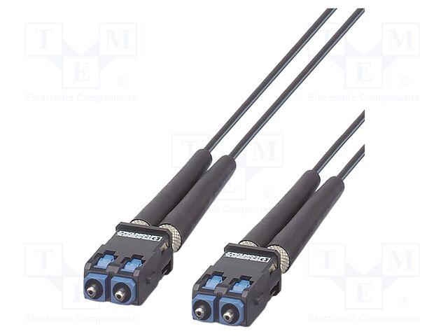 Fiber patch cord; SC-RJ,both sides; 2m; 980/1000um; PE; black