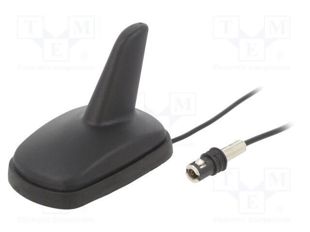 Antenna; SHARK; AM,FM; SNAP male; black; 12VDC; RG174; 87÷108MHz