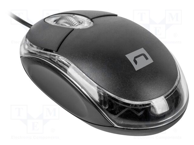 Optical mouse; black; USB A; wired; Features: PnP; 1.25m
