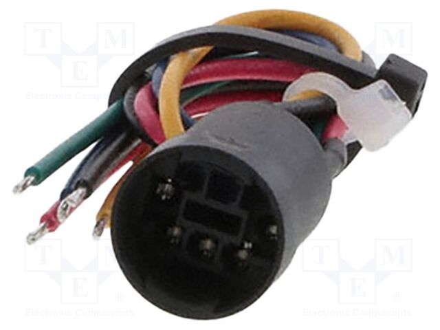 Contact block; Leads: cables; 140mm; PVP; Body dim: Ø14x17.1mm