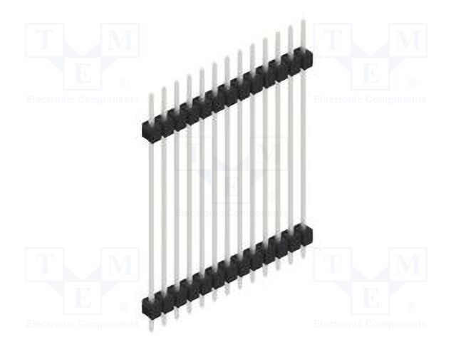 Connector: pin strips; pin header; male; PIN: 13; 2.54mm; THT; 1x13
