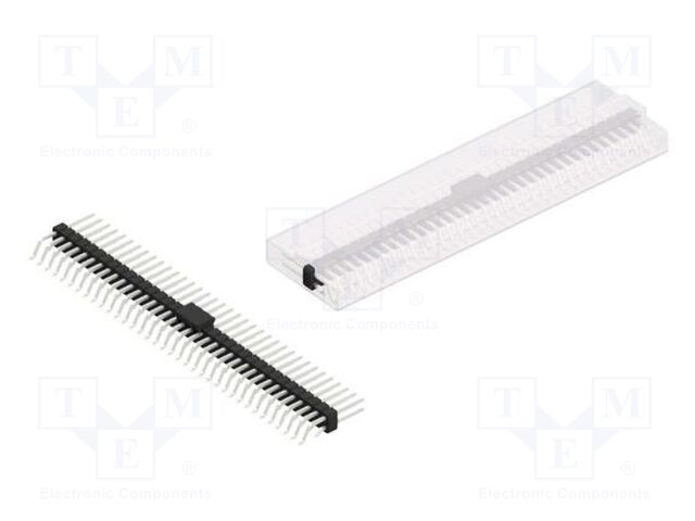 Connector: pin strips; pin header; male; PIN: 72; 2.54mm; SMT; 2x36