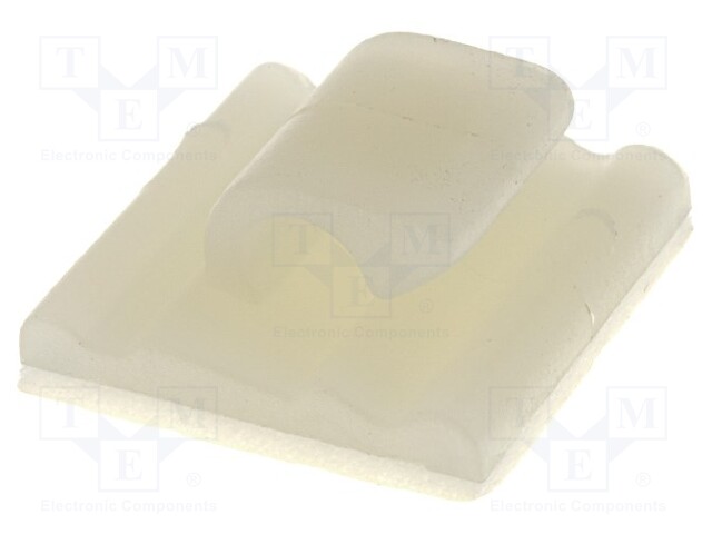Self-adhesive cable holder; polyamide; natural; UL94V-2