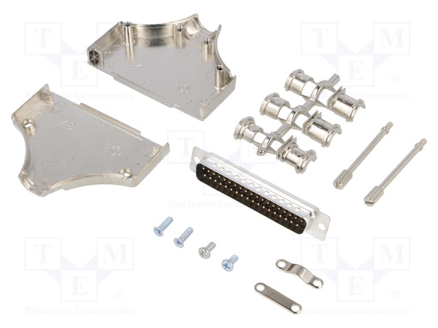 D-Sub; PIN: 37; plug; male; stamped and formed contacts; straight