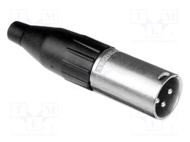 Connector: XLR; plug; male; straight; Plating: silver plated; IP40