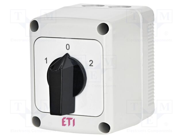 Switch: cam switch; Stabl.pos: 3; 25A; 1-0-2; in housing; Poles: 3