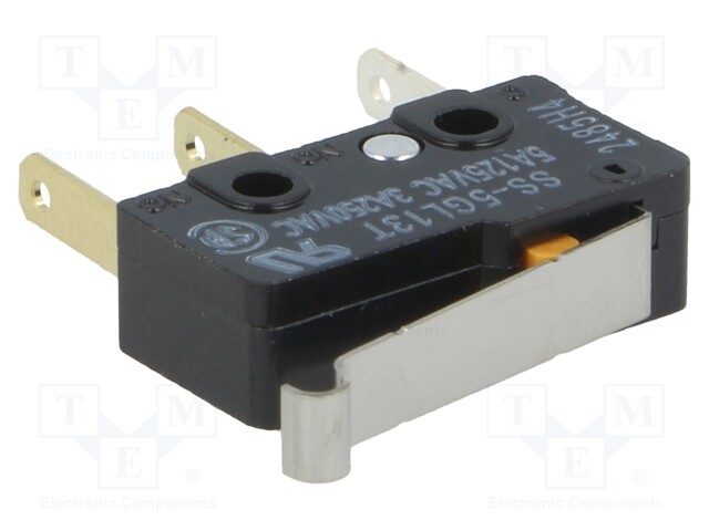 Microswitch SNAP ACTION; with lever with roller simulation