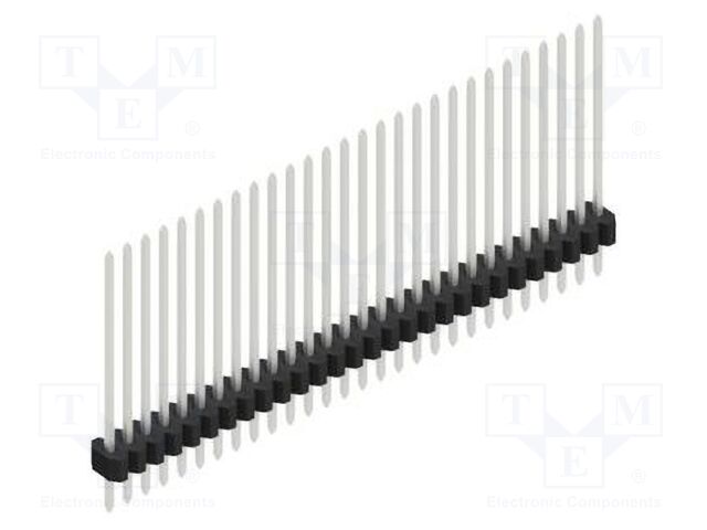 Connector: pin strips; pin header; male; PIN: 28; 1.27mm; THT; 1x28