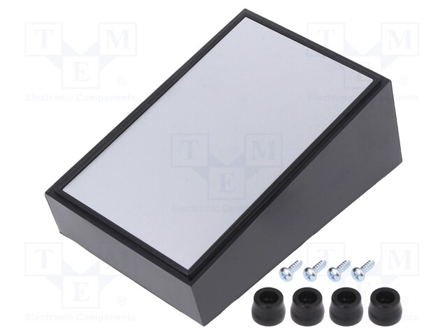 Enclosure: desktop; PULT-10; X: 70mm; Y: 110mm; Z: 48mm; ABS; black