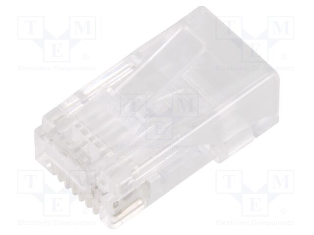 Plug; RJ45; PIN: 8; Cat: 6; shielded; Layout: 8p8c; for cable; IDC