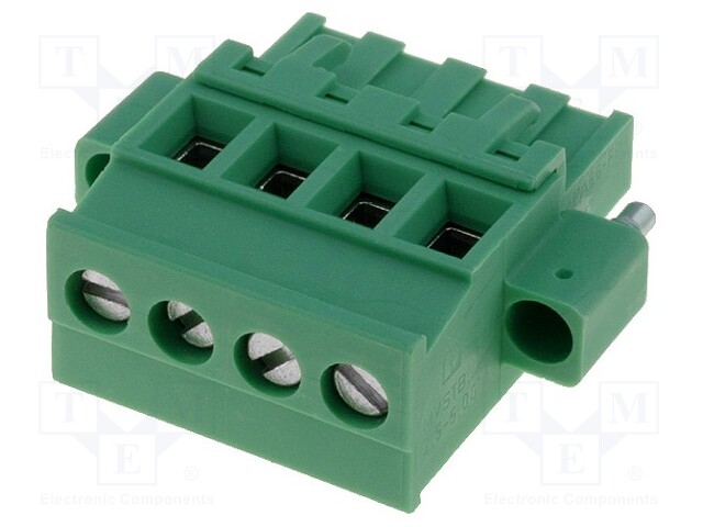 Pluggable terminal block; 5.08mm; ways: 4; angled 90°; plug; 250V