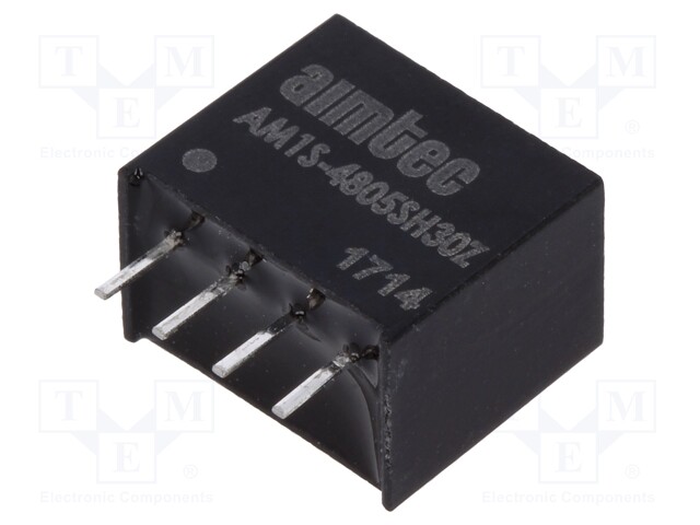 Converter: DC/DC; 1W; Uin: 43.2÷52.8V; 5VDC; Iout: 200mA; SIP4; 1.8g
