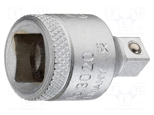 Reduction; socket spanner; square; 1/4"; 3/8"; 28mm