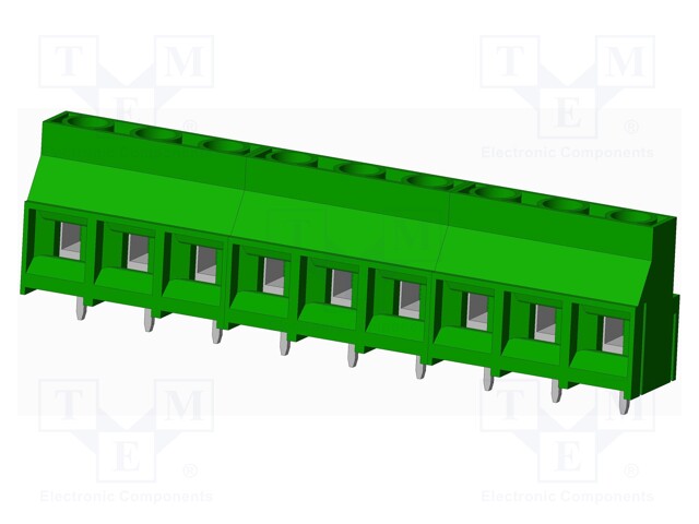 Connector: PCB terminal block; terminal; angled; Plating: tinned
