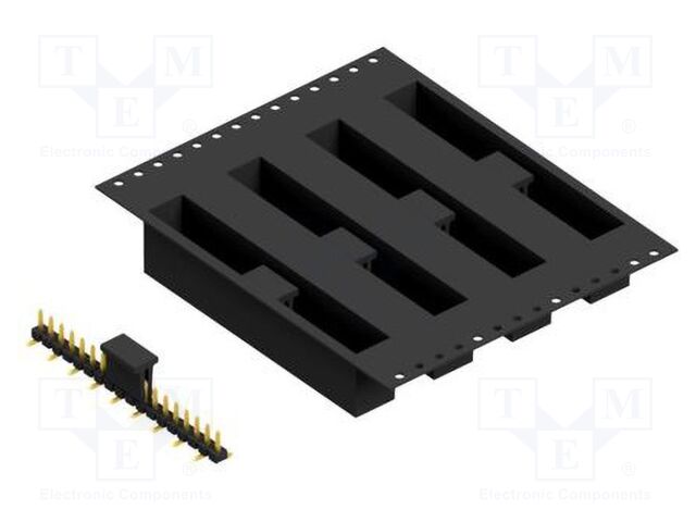 Connector: pin strips; pin header; male; PIN: 18; 2.54mm; SMT; 1x18
