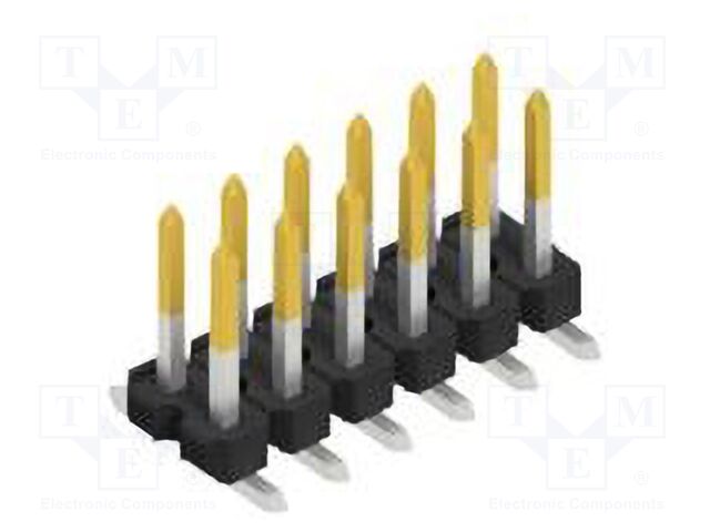 Connector: pin strips; pin header; male; PIN: 12; 2.54mm; SMT; 2x6