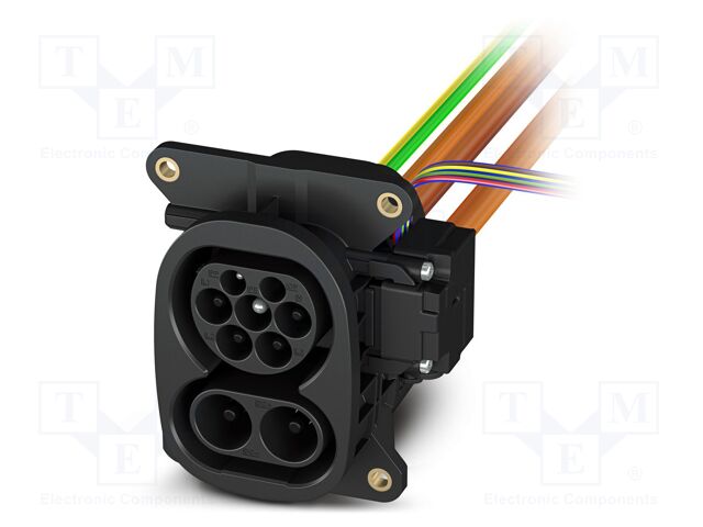 Connector: eMobility; socket; CHARX; PIN: 7(2+2+1+2); IP55; cables