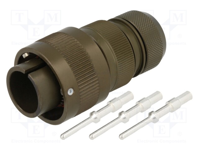 Connector: circular; VG95234; socket; male; PIN: 3; with contacts