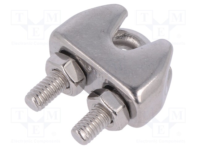 Rope clamp wire; acid resistant steel A4; for rope; Ørope: 4mm