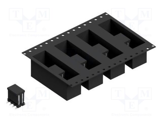 Connector: pin strips; pin header; male; PIN: 8; 2.54mm; SMT; 2x4