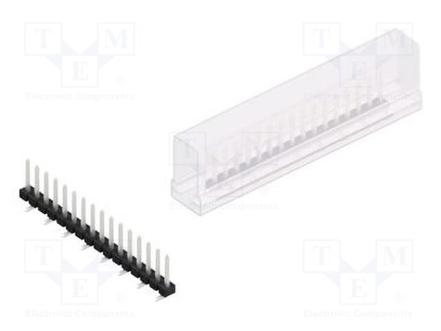 Connector: pin strips; pin header; male; PIN: 16; 2.54mm; SMT; 1x16