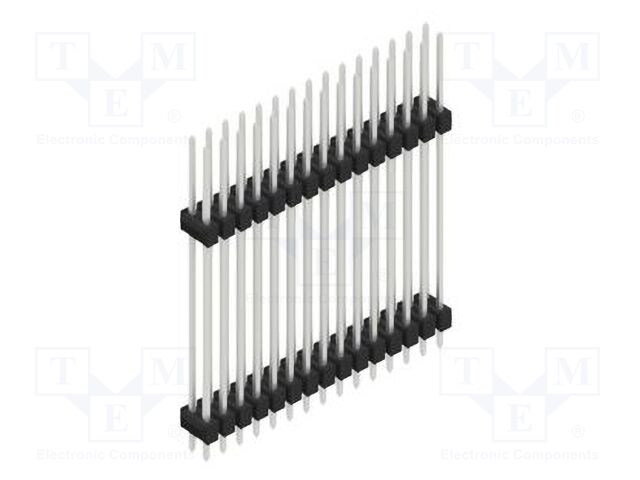 Connector: pin strips; pin header; male; PIN: 30; 2.54mm; THT; 2x15