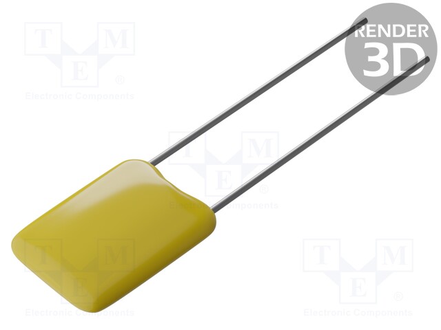 Capacitor: ceramic; MLCC,monolithic; 100nF; 50V; X7R; ±10%; THT