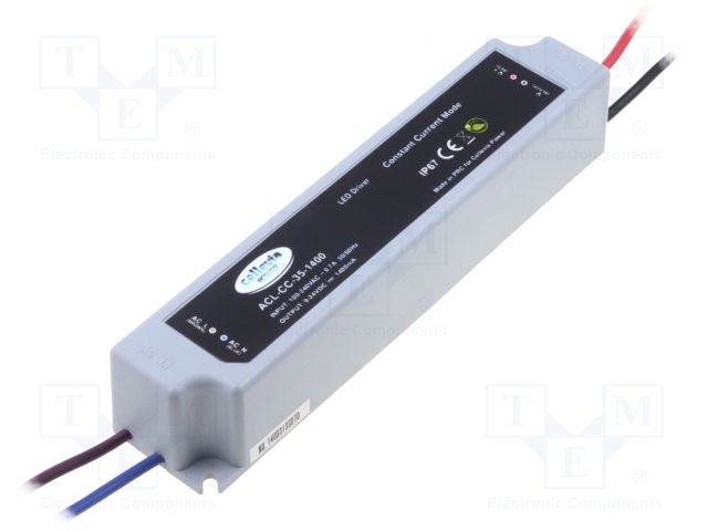 Power supply: switched-mode; LED; 34W; 9÷24V; 1400mA; 100÷240VAC