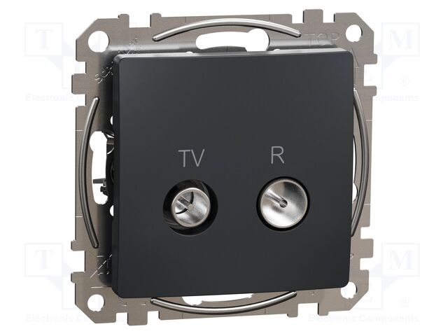 RTV socket intermediate; IP20; anthracite; Sedna; Illumin: none