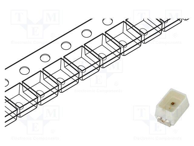LED; red; SMD; 2214,PLCC2; 180÷250mcd; 2.2x1.4x1.3mm; 130°; 10mA