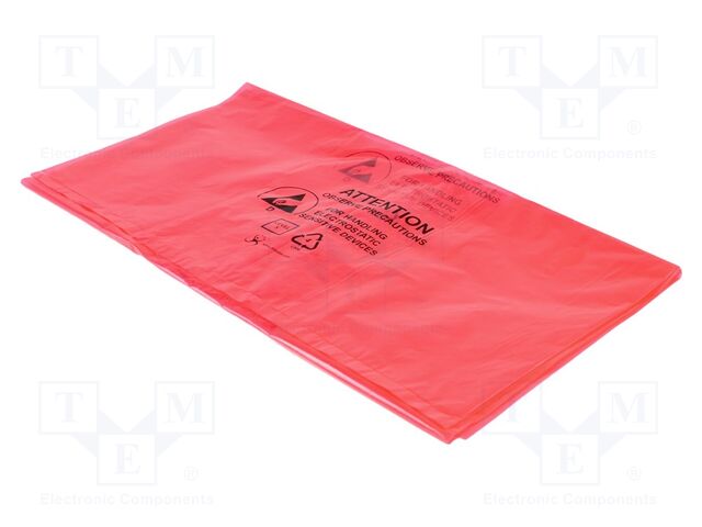 Waste bag; ESD; 450x735x990mm; Thk: 32.5um; 110l; 100pcs; pink
