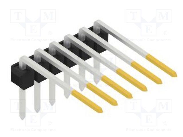 Connector: pin strips; pin header; male; PIN: 6; 2.54mm; THT; 1x6