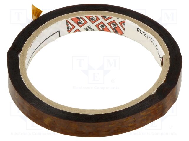 Tape: electrical insulating; W: 12mm; L: 33m; Thk: 0.5mm; brown; 100%