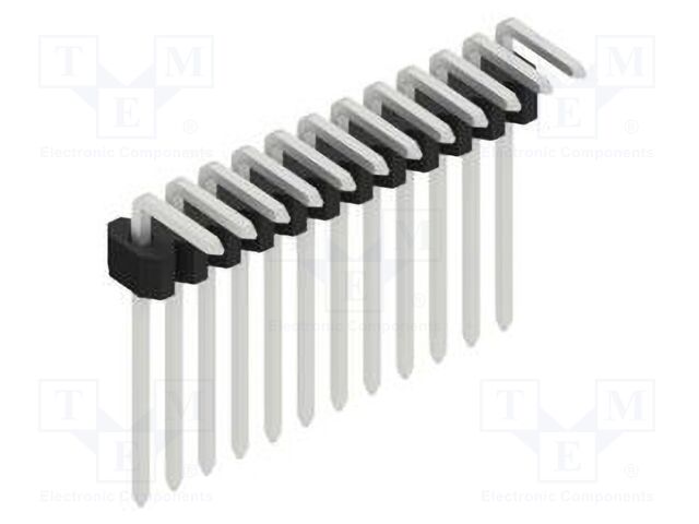 Connector: pin strips; pin header; male; PIN: 12; 1.27mm; THT; 1x12