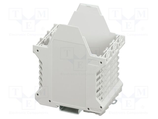 Enclosure base; with FE contact; grey; UL94V-0; ME 67,5; Y: 99mm