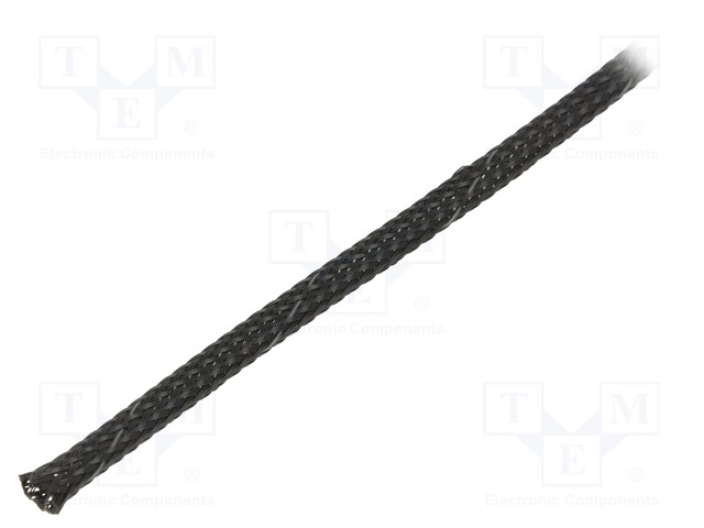 Polyester conduit; ØBraid : 2÷5,nom.3mm; polyester; black; L: 100m