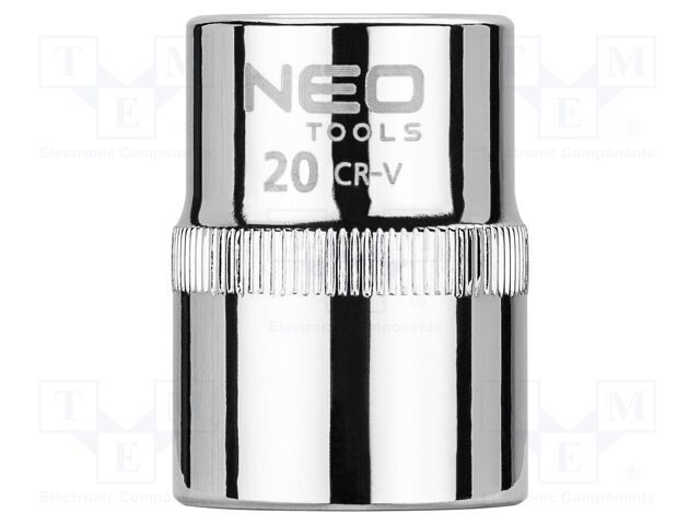 Socket; 6-angles,socket spanner; HEX 20mm; 1/2"