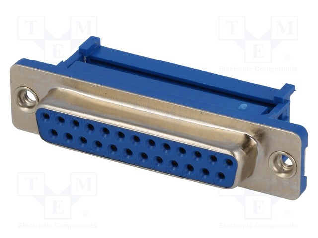 D-Sub; PIN: 25; plug; female; IDC; for ribbon cable; UNC4-40; 1.27mm