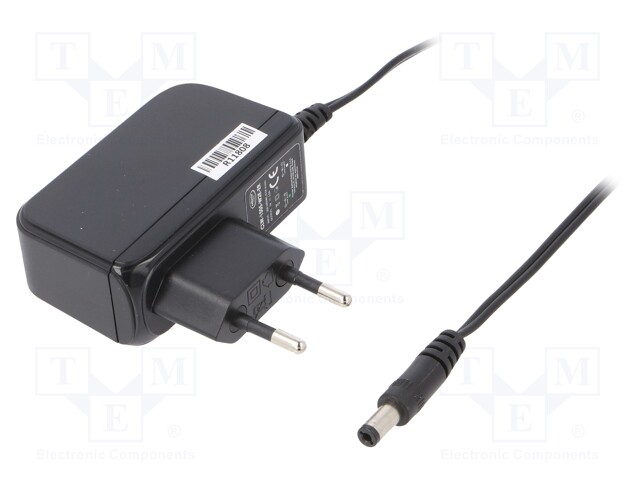 Power supply: switched-mode; 5VDC; 3A; Out: 5,5/2,1; 15W; Plug: EU