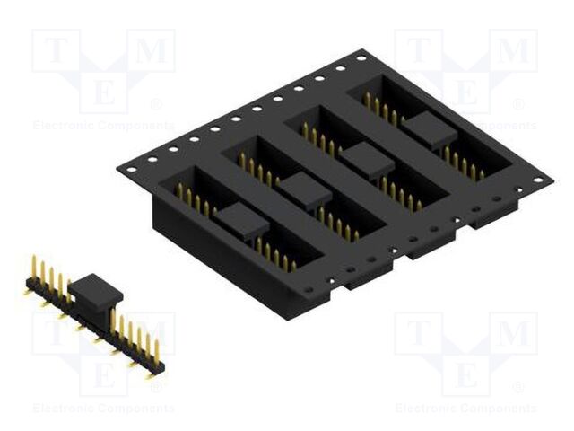 Connector: pin strips; pin header; male; PIN: 15; 2mm; SMT; 1x15